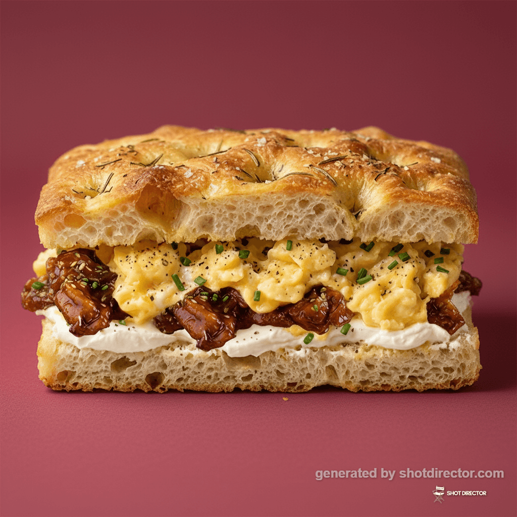 Focaccia Breakfast Layers