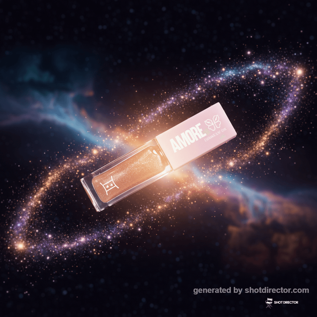 A stunning macro shot of a single zodiac lip gloss