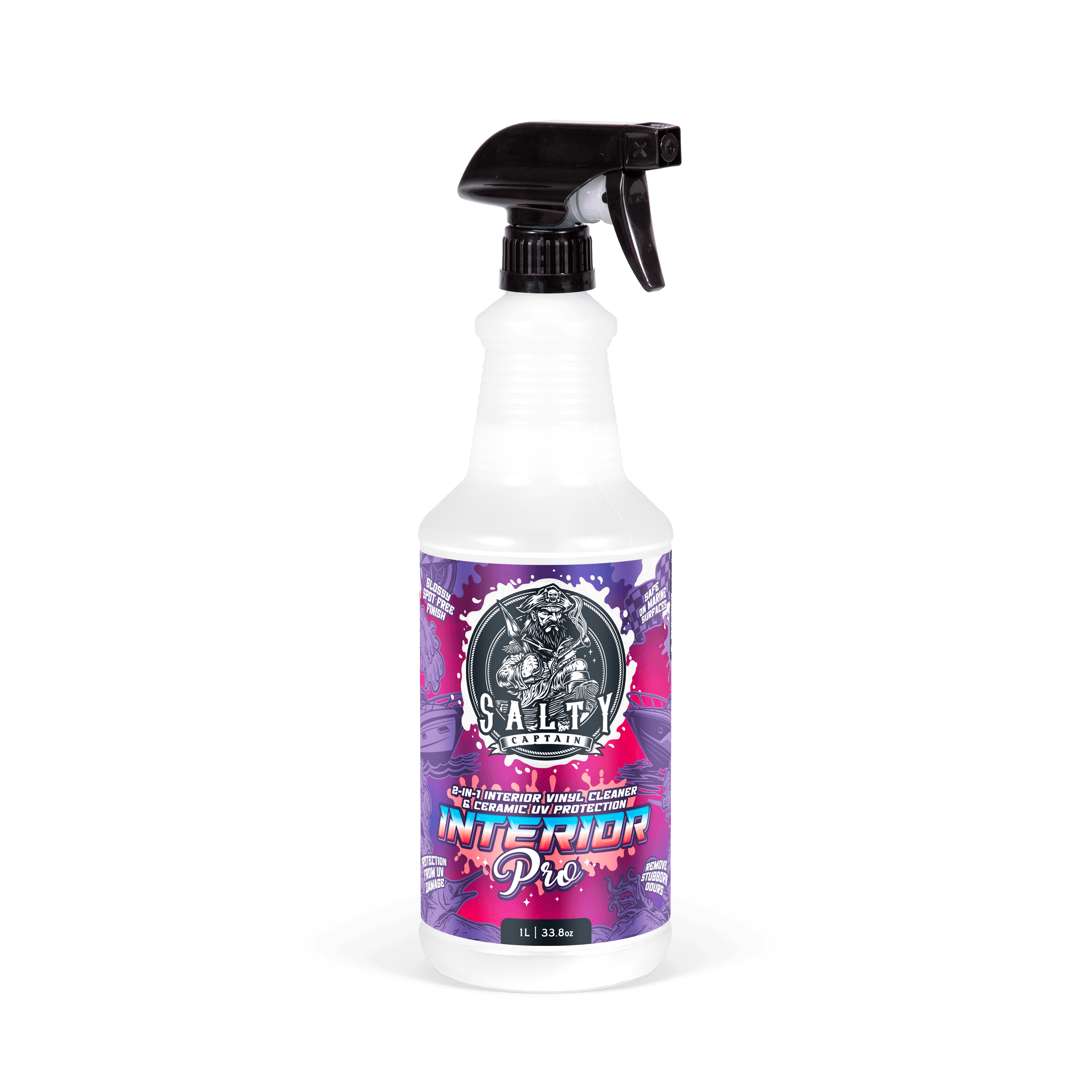 Salty Captain Interior Pro 2-in-1 Interior Vinyl Cleaner and Ceramic UV Protection spray bottle